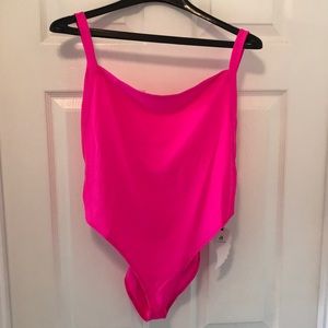 Forever 21 hot pink bodysuit